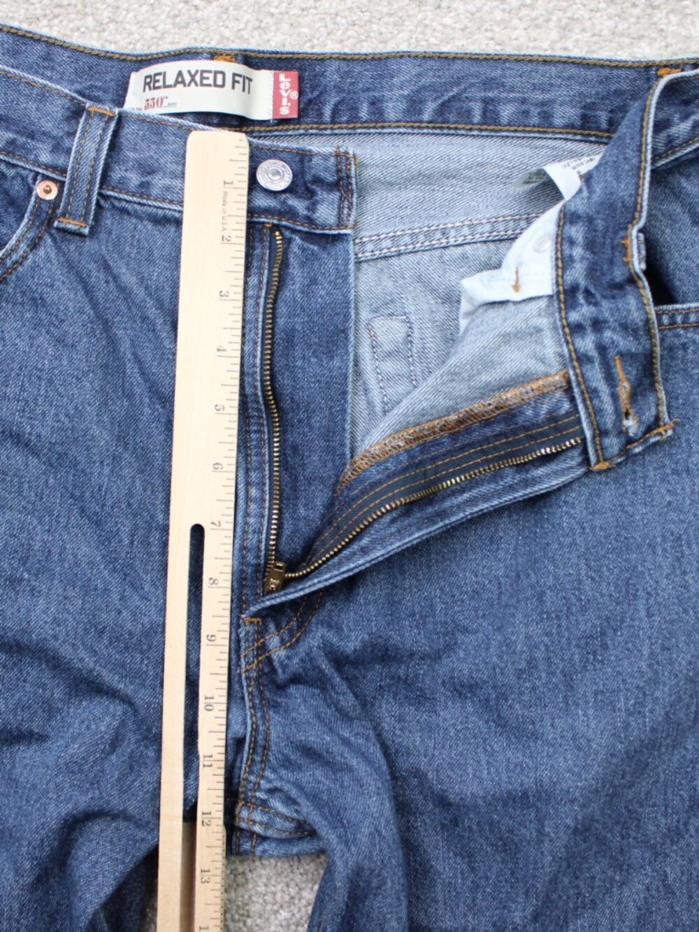 Levi's 550 Jeans Mens 36x30 Blue Relaxed Fit 100% Cotton 5-Pocket Denim Y2K - Picture 8 of 13
